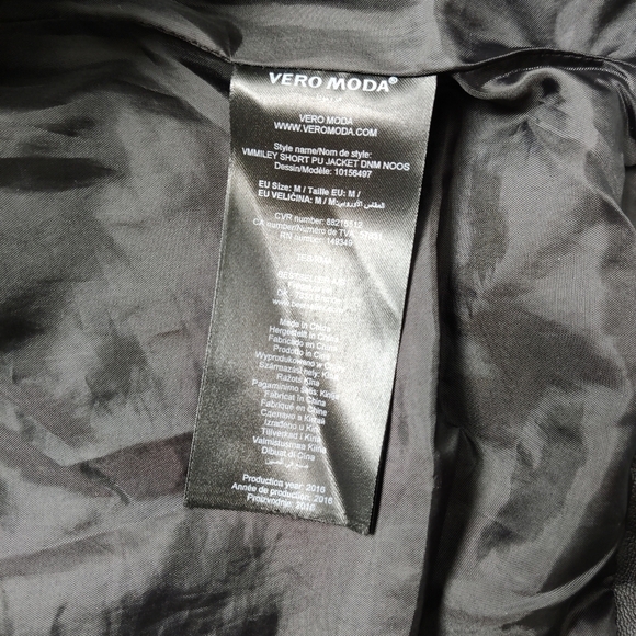 Vero Moda black leather jacket Medium - Picture 2 of 10